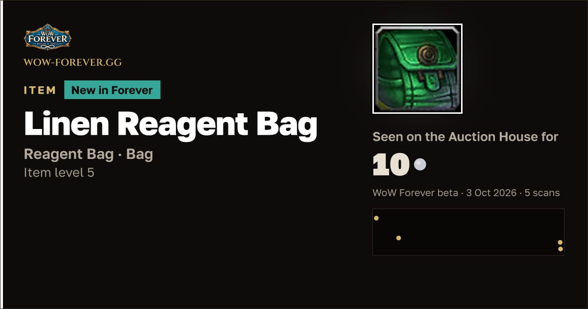 The preview card for Linen Reagent Bag