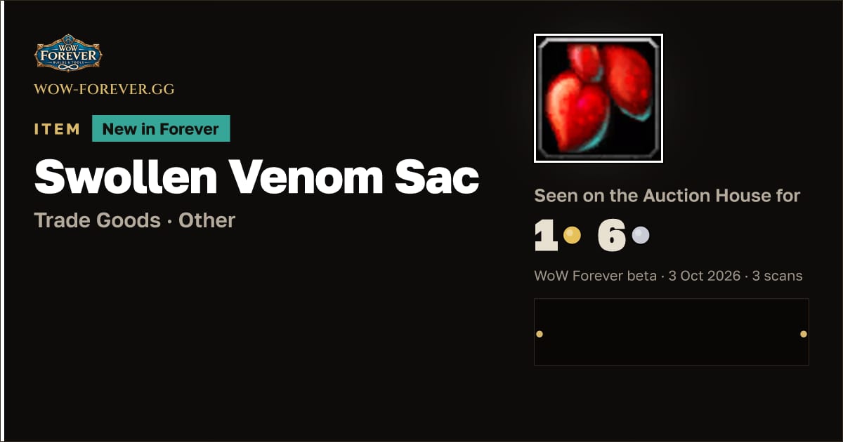 The preview card for Swollen Venom Sac