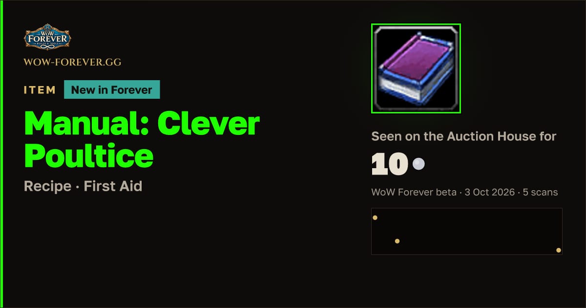 The preview card for Manual: Clever Poultice