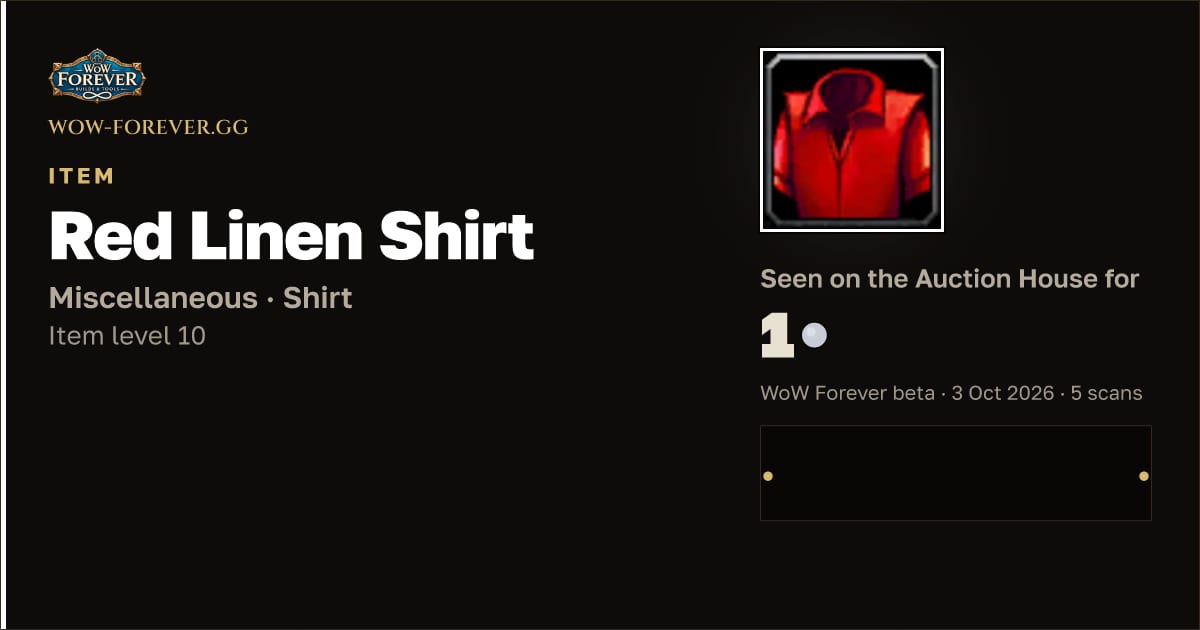 The preview card for Red Linen Shirt