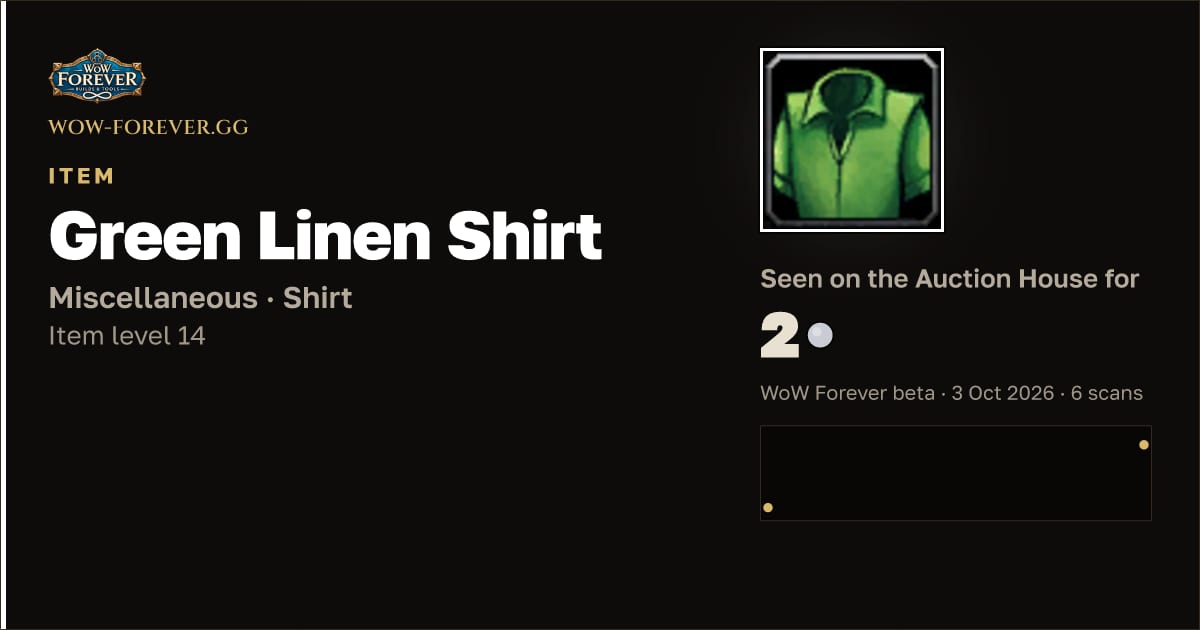 The preview card for Green Linen Shirt
