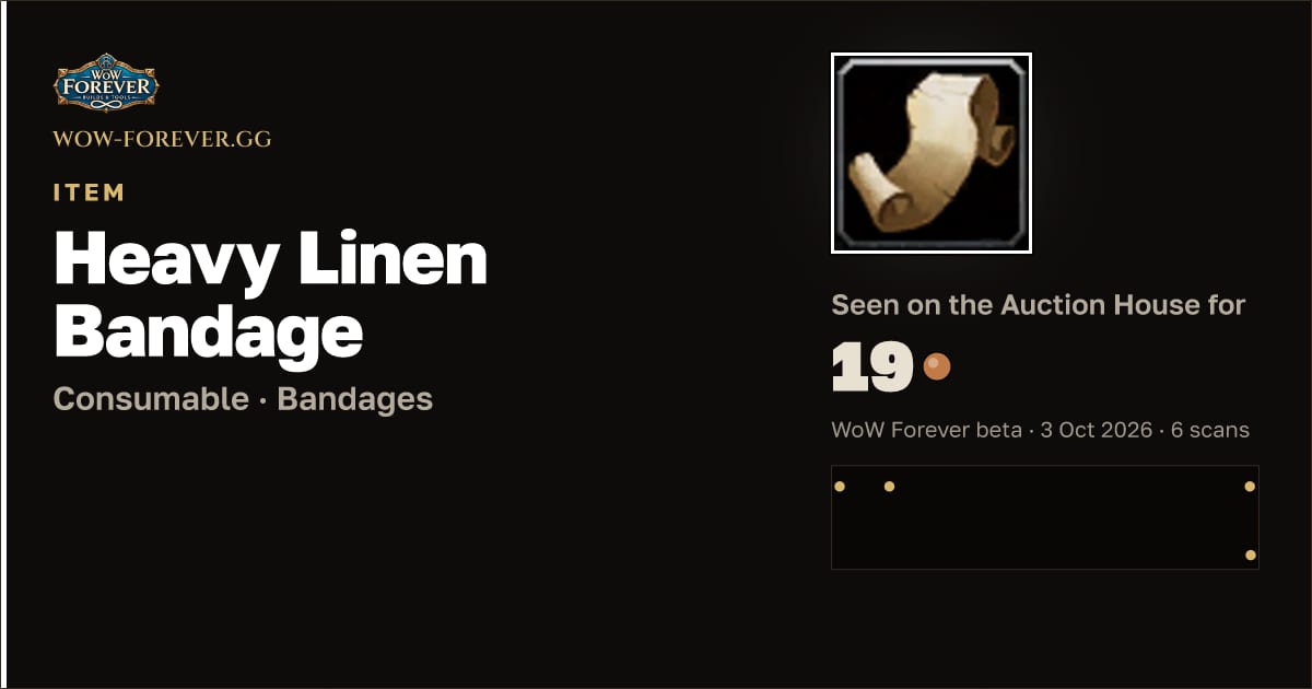 The preview card for Heavy Linen Bandage
