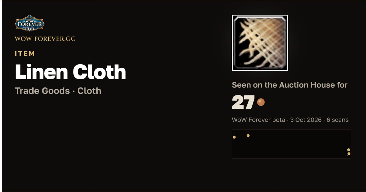 The preview card for Linen Cloth