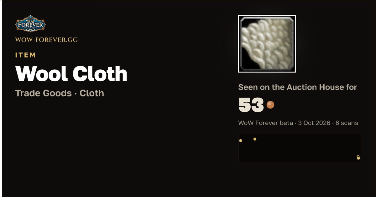 The preview card for Wool Cloth