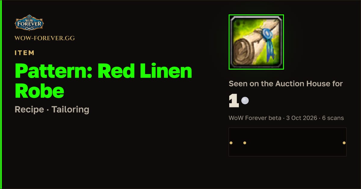 The preview card for Pattern: Red Linen Robe