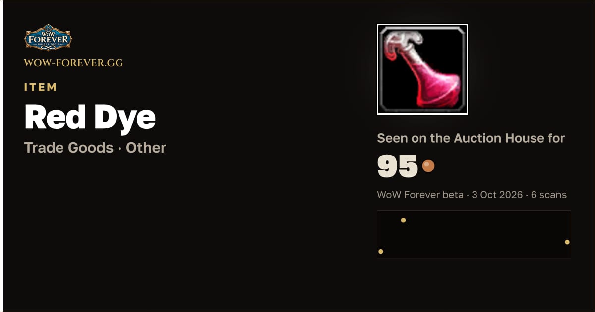 The preview card for Red Dye