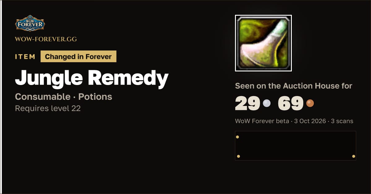The preview card for Jungle Remedy