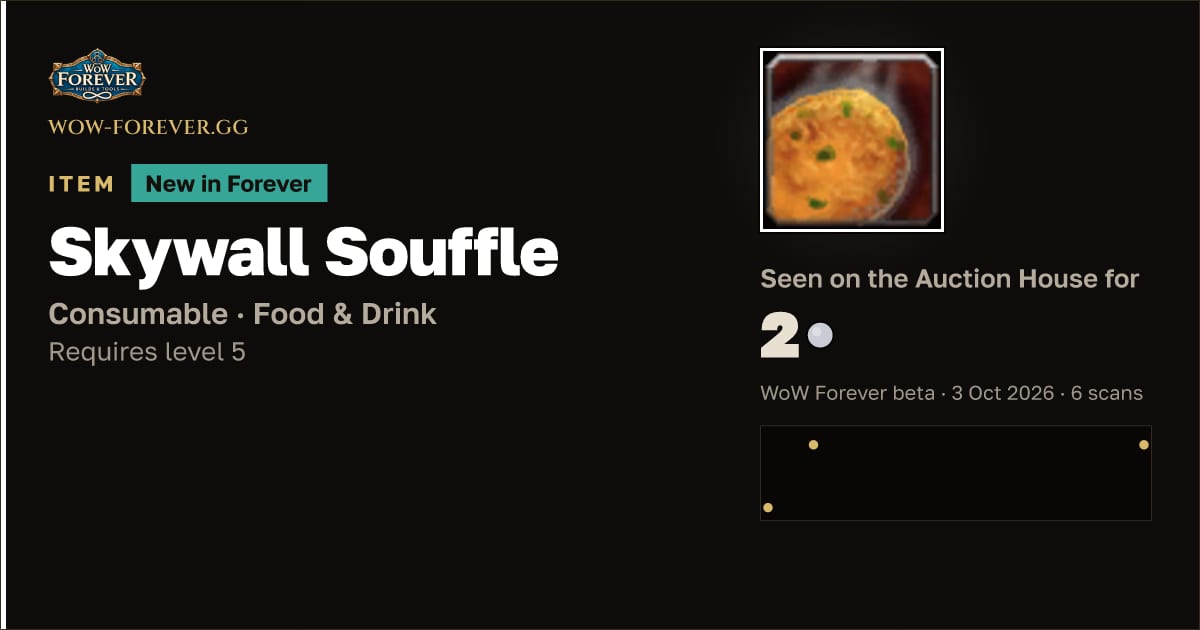 The preview card for Skywall Souffle