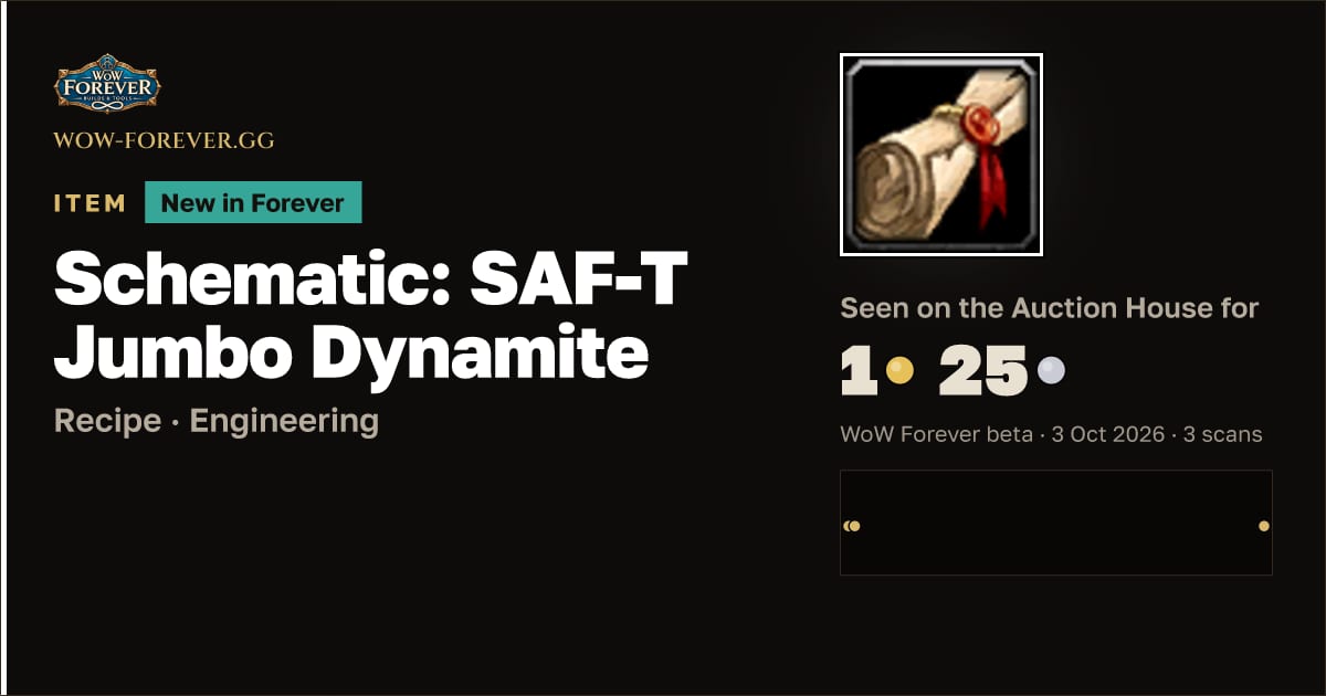The preview card for Schematic: SAF-T Jumbo Dynamite