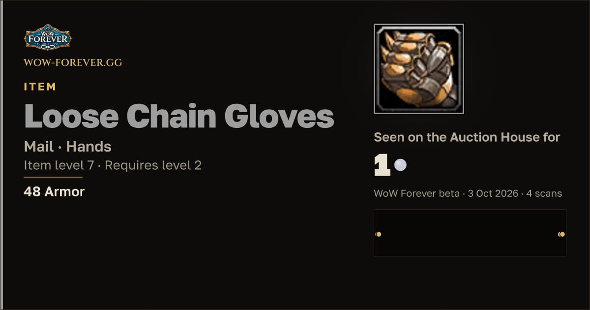 The preview card for Loose Chain Gloves