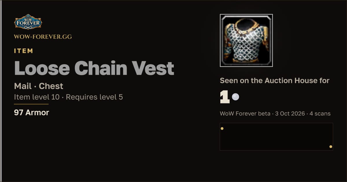 The preview card for Loose Chain Vest