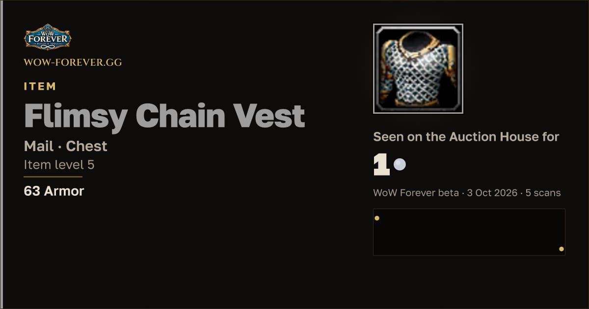 The preview card for Flimsy Chain Vest
