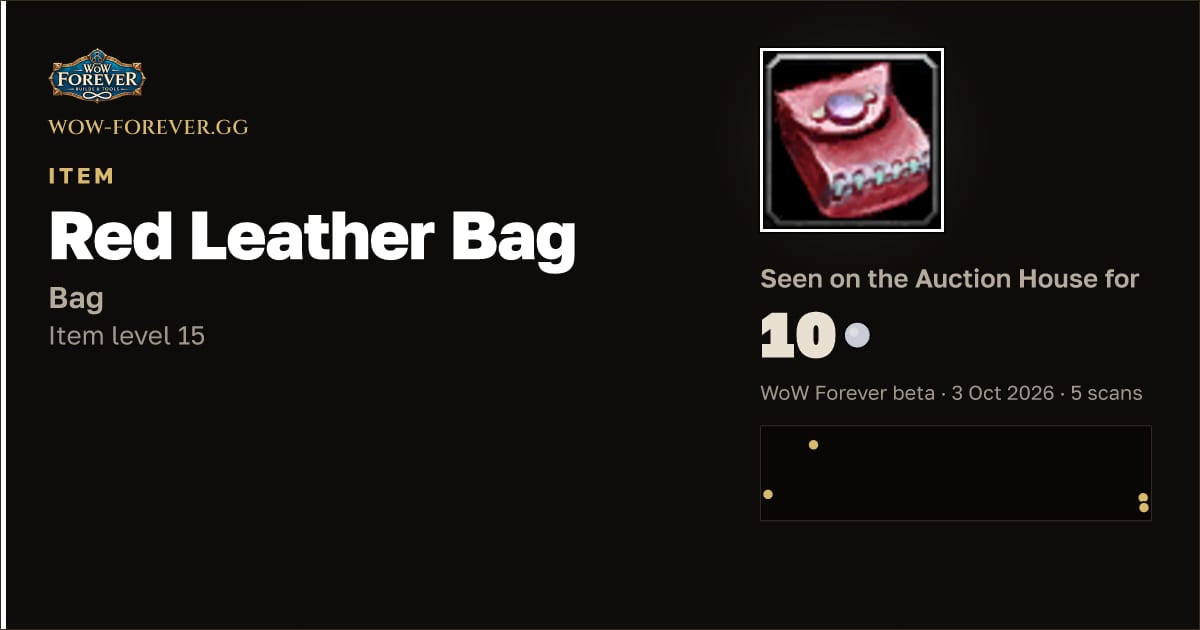 The preview card for Red Leather Bag