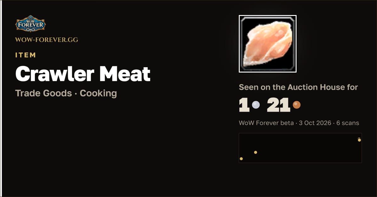 The preview card for Crawler Meat