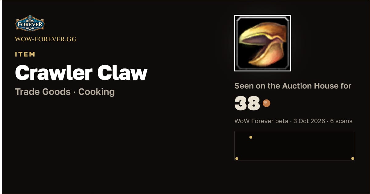 The preview card for Crawler Claw