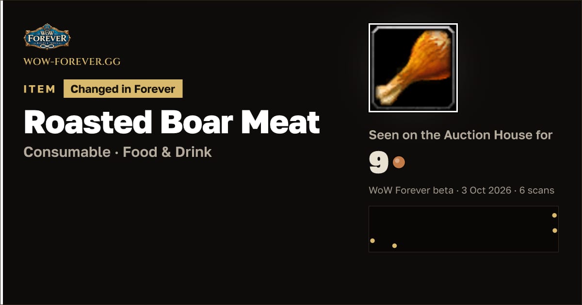 The preview card for Roasted Boar Meat