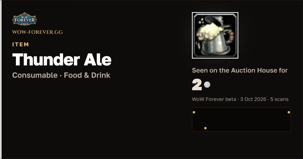 The preview card for Thunder Ale