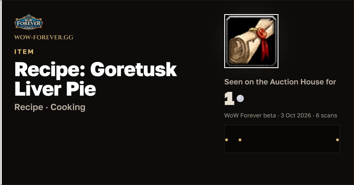 The preview card for Recipe: Goretusk Liver Pie