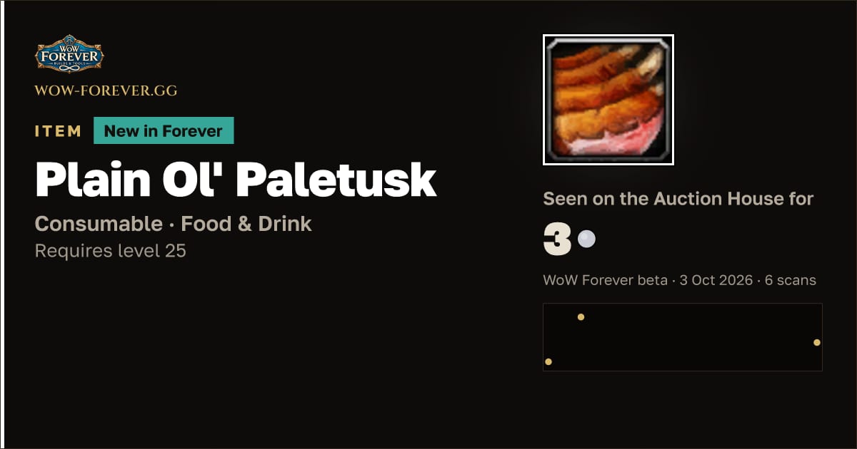 The preview card for Plain Ol' Paletusk