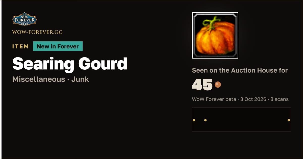 The preview card for Searing Gourd
