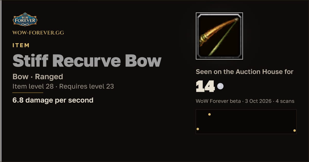 The preview card for Stiff Recurve Bow