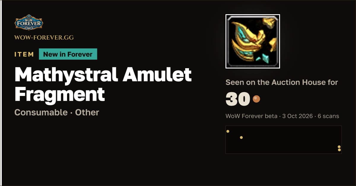 The preview card for Mathystral Amulet Fragment