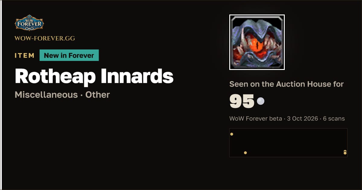 The preview card for Rotheap Innards