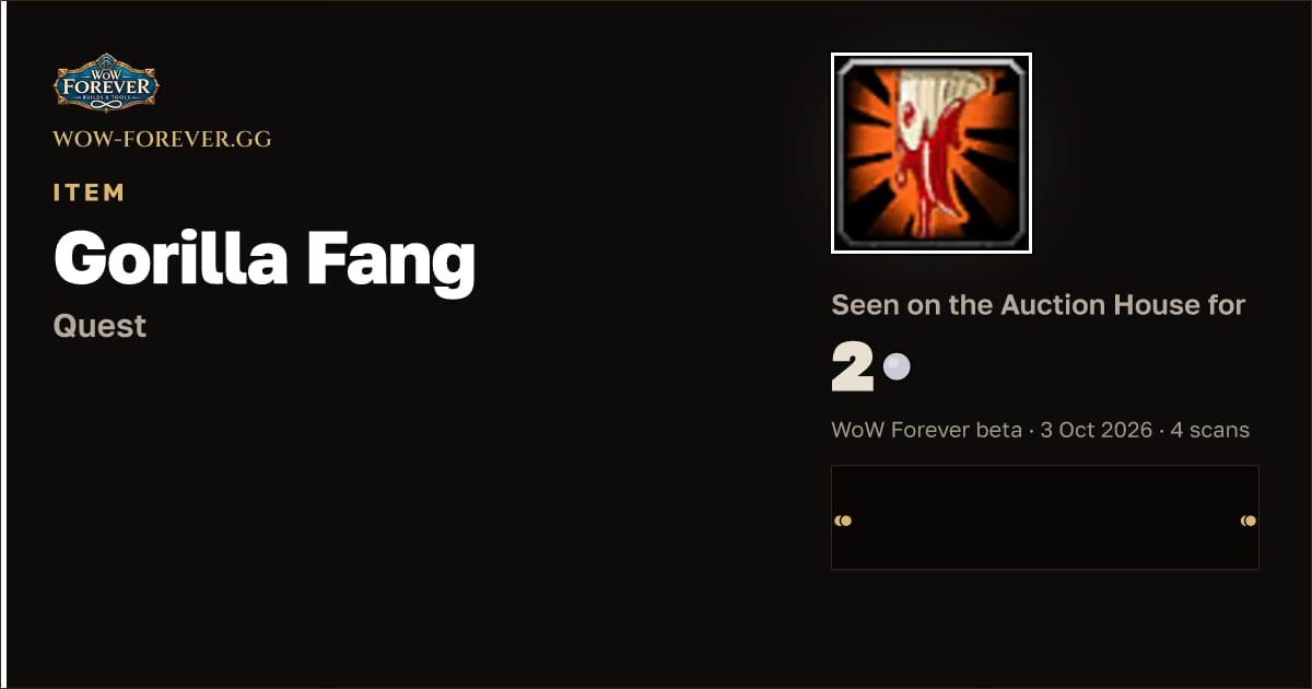 The preview card for Gorilla Fang