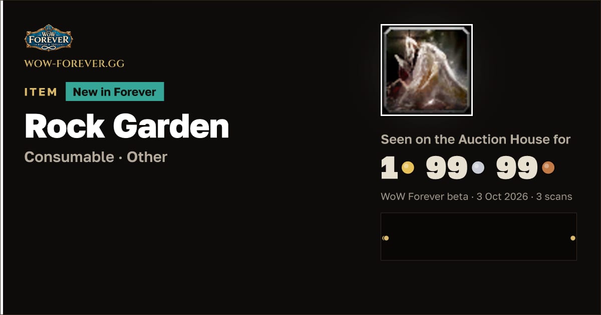 The preview card for Rock Garden