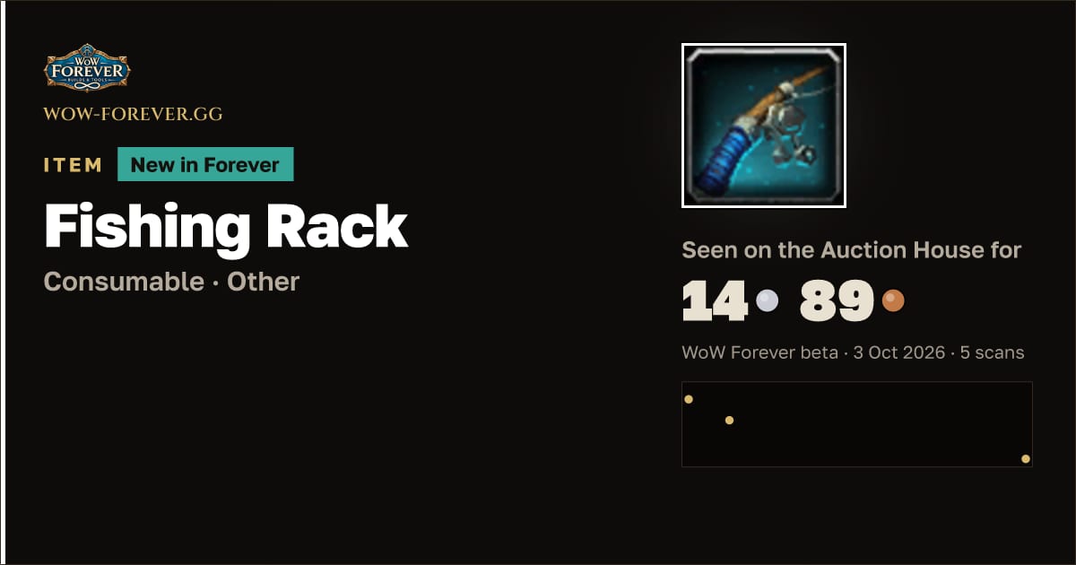 The preview card for Fishing Rack