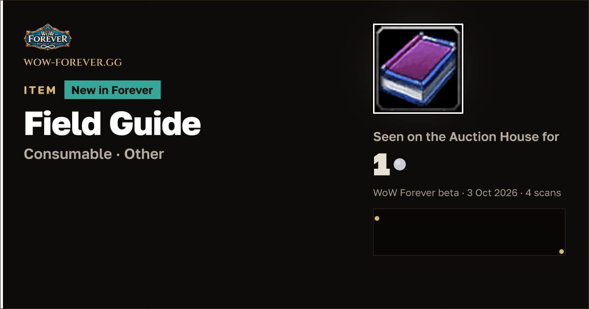 The preview card for Field Guide