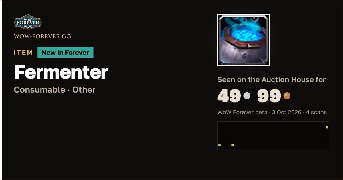 The preview card for Fermenter