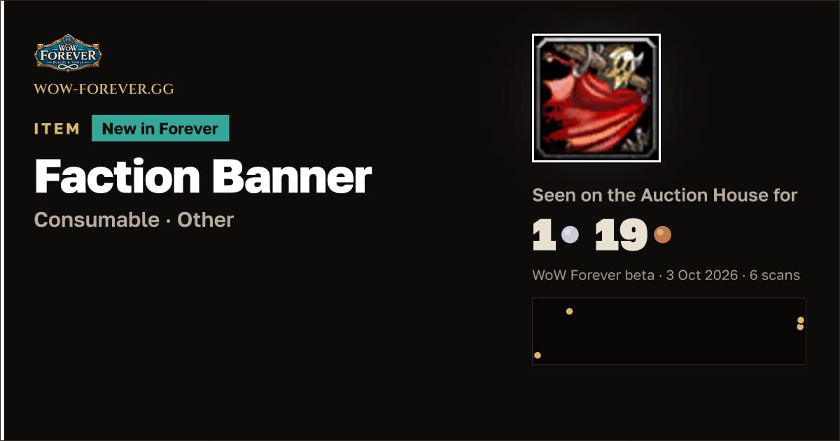 The preview card for Faction Banner
