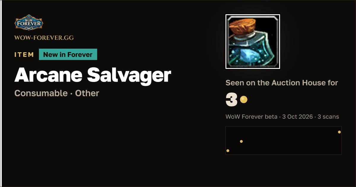 The preview card for Arcane Salvager