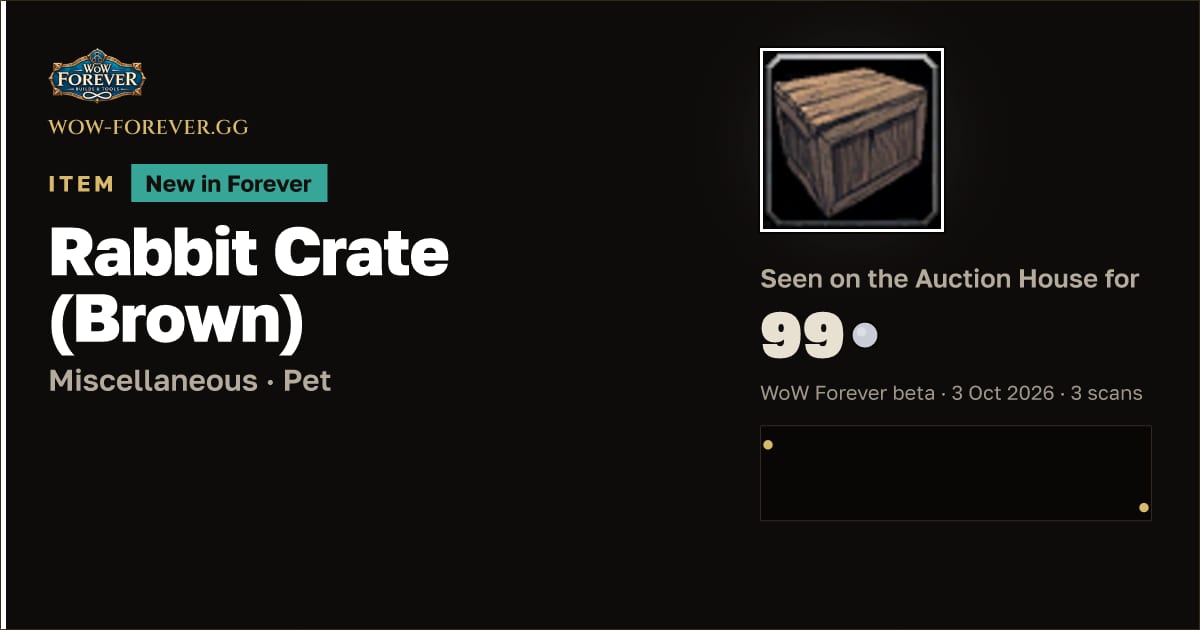 The preview card for Rabbit Crate (Brown)