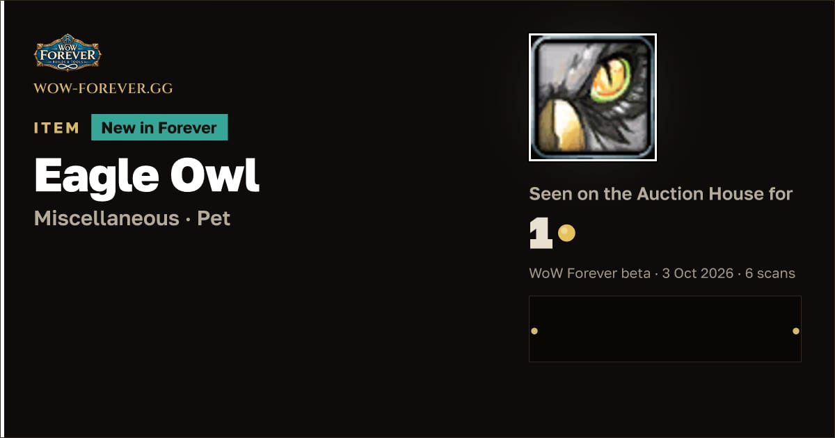 The preview card for Eagle Owl