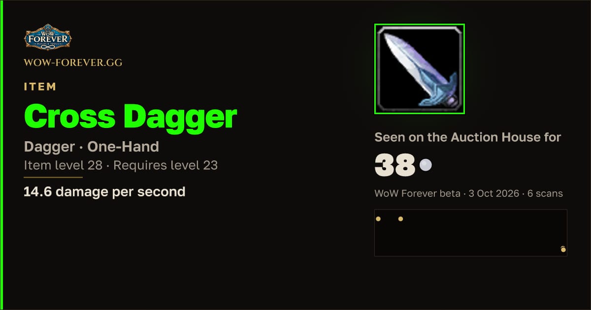 The preview card for Cross Dagger