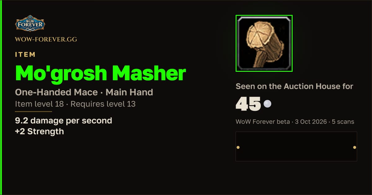 The preview card for Mo'grosh Masher