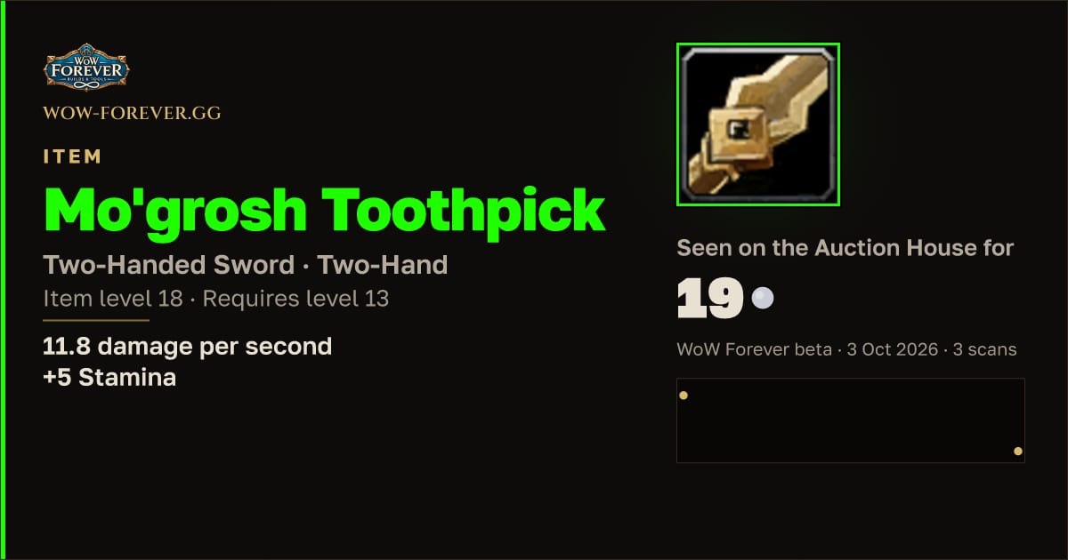 The preview card for Mo'grosh Toothpick
