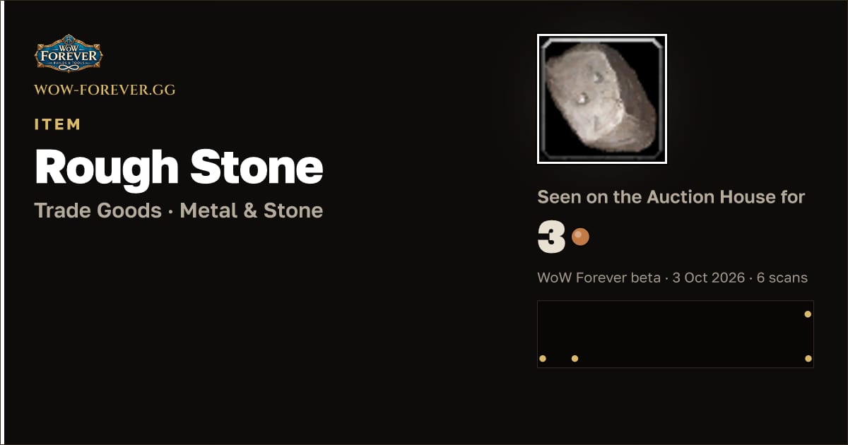 The preview card for Rough Stone
