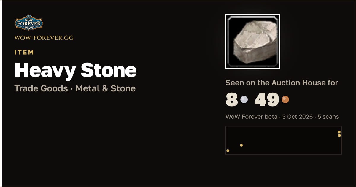 The preview card for Heavy Stone