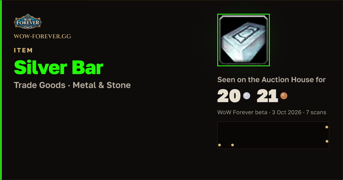 The preview card for Silver Bar