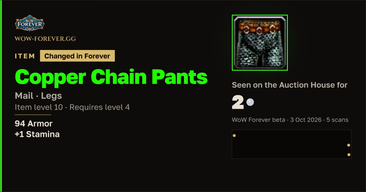 The preview card for Copper Chain Pants