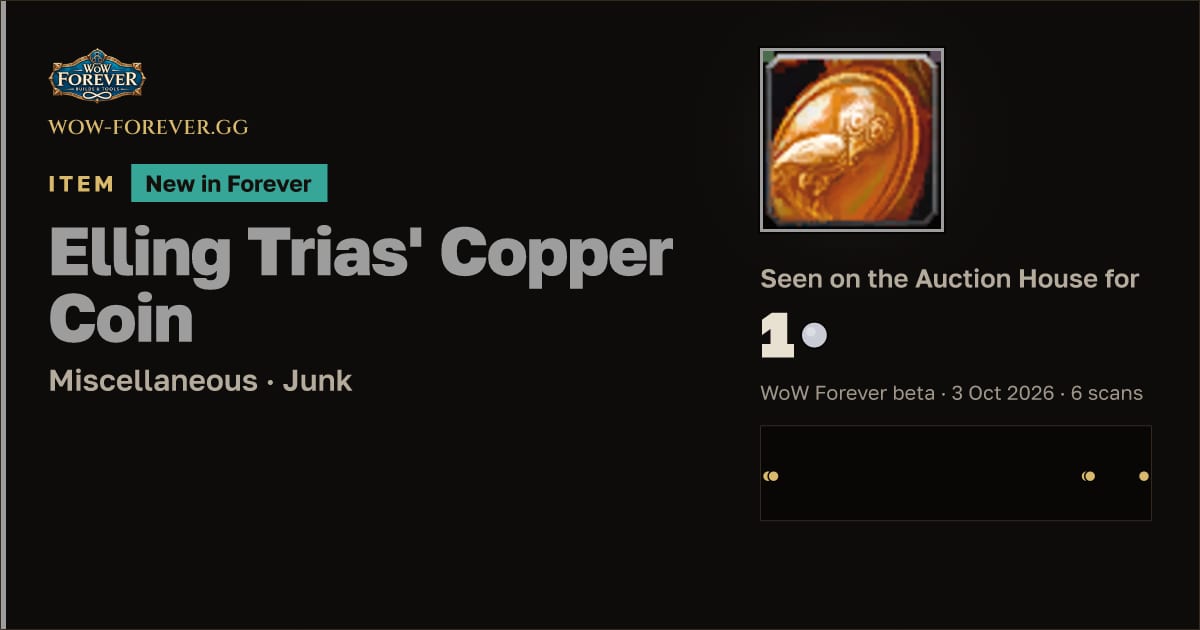 The preview card for Elling Trias' Copper Coin