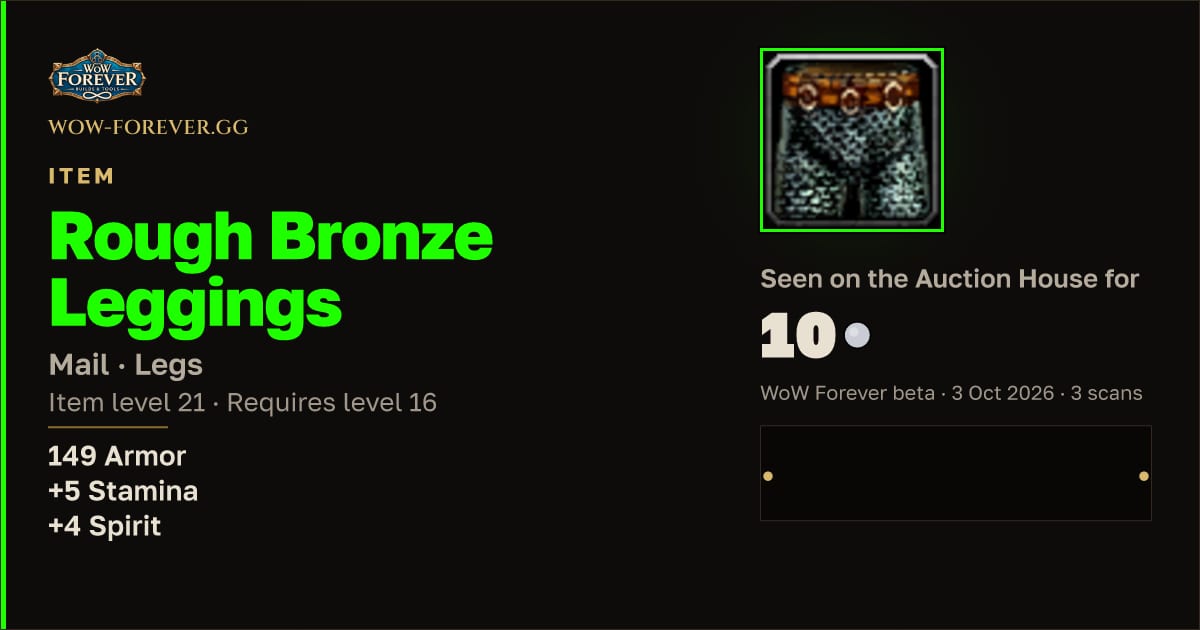 The preview card for Rough Bronze Leggings