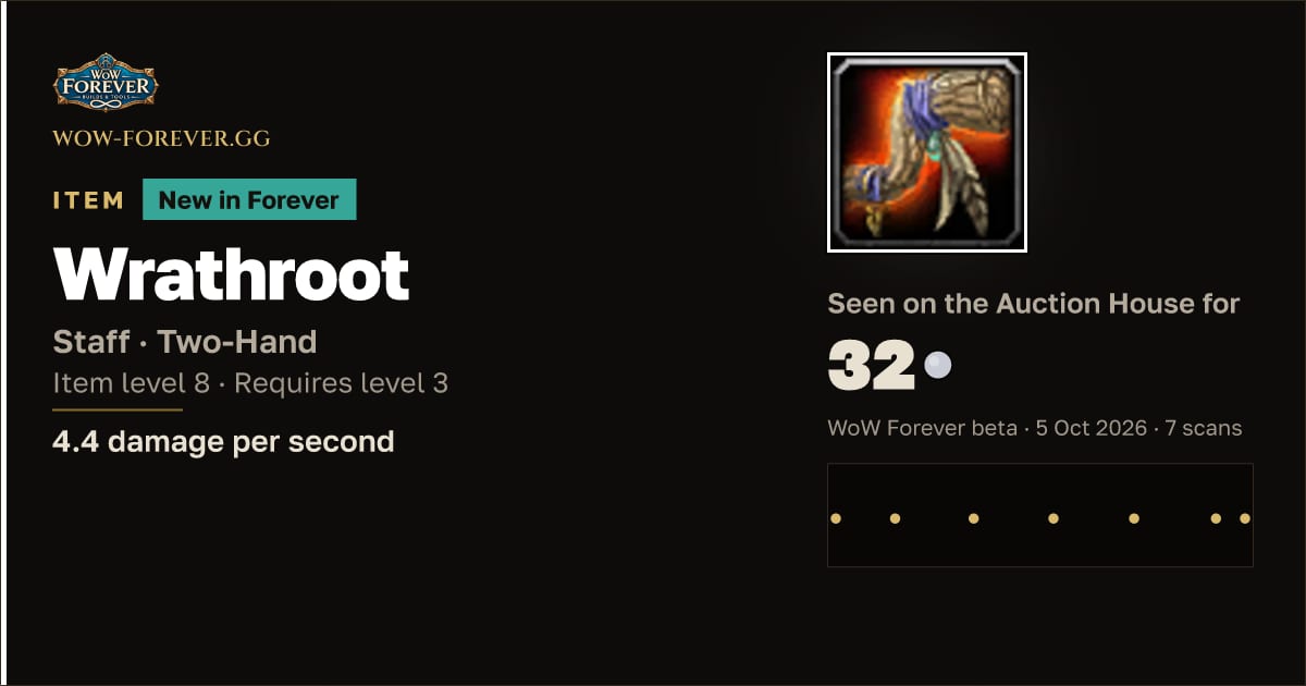 The preview card for Wrathroot