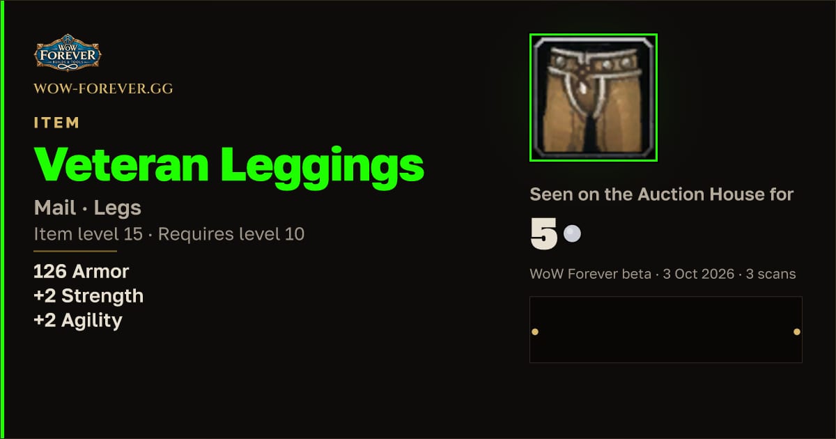 The preview card for Veteran Leggings