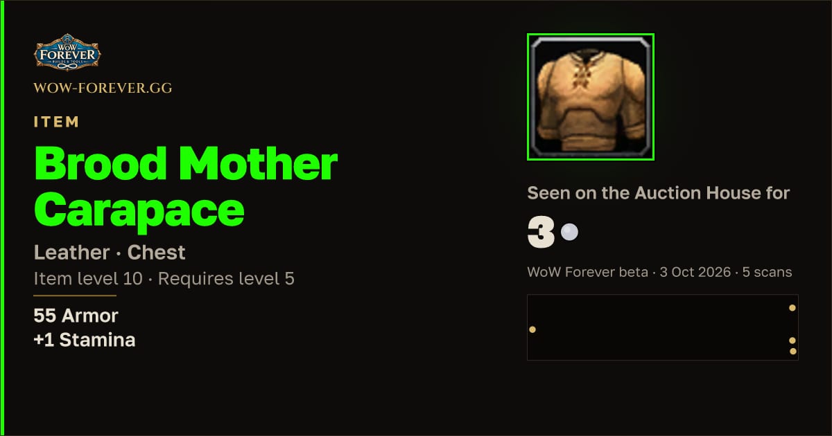 The preview card for Brood Mother Carapace