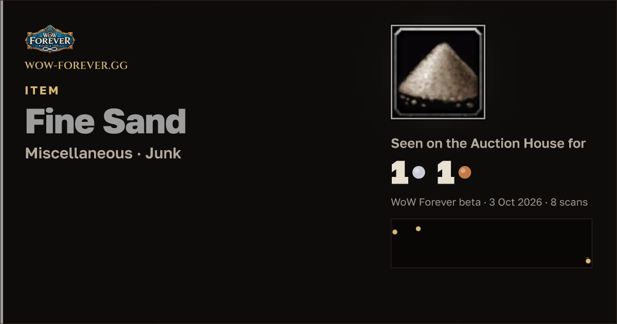 The preview card for Fine Sand