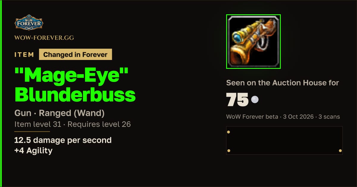 The preview card for "Mage-Eye" Blunderbuss